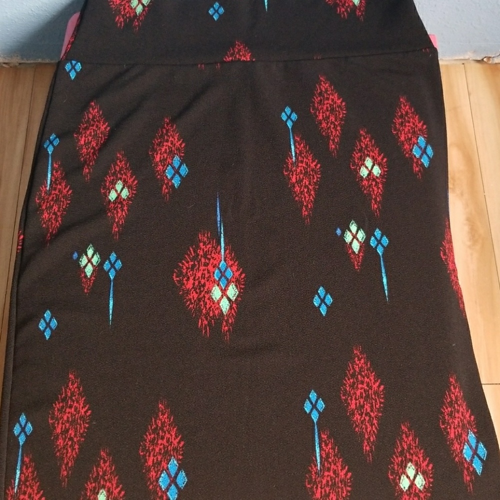 Lularoe cassie wiggle pencil skirt harlequin pinup